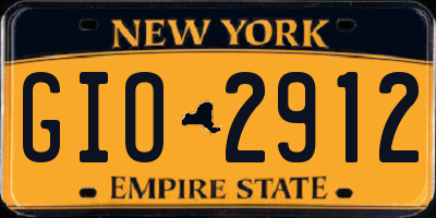 NY license plate GIO2912