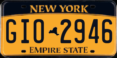 NY license plate GIO2946