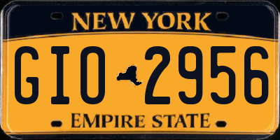 NY license plate GIO2956