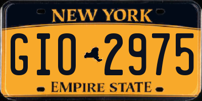 NY license plate GIO2975