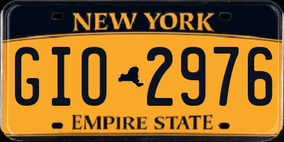 NY license plate GIO2976