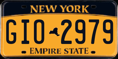 NY license plate GIO2979