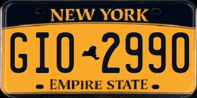 NY license plate GIO2990