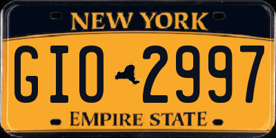 NY license plate GIO2997