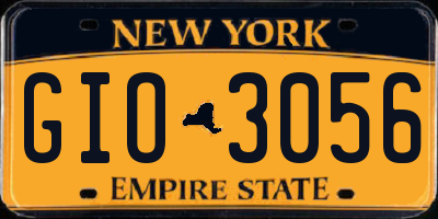 NY license plate GIO3056