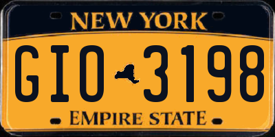 NY license plate GIO3198