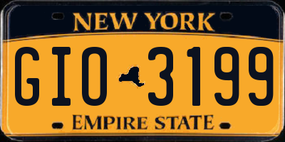 NY license plate GIO3199