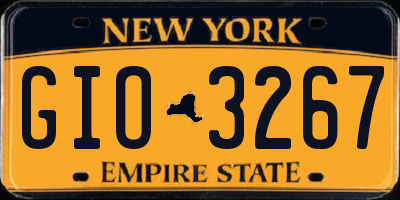 NY license plate GIO3267