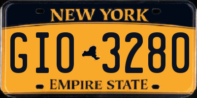 NY license plate GIO3280