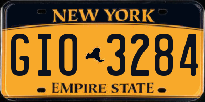 NY license plate GIO3284