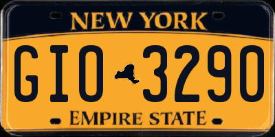 NY license plate GIO3290