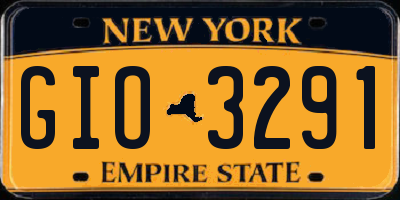 NY license plate GIO3291
