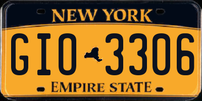 NY license plate GIO3306