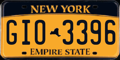 NY license plate GIO3396