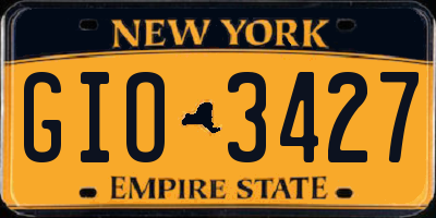 NY license plate GIO3427