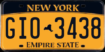 NY license plate GIO3438