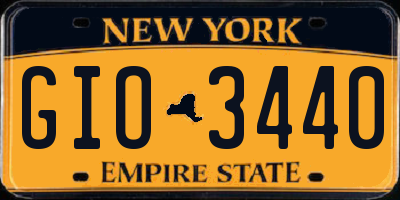 NY license plate GIO3440