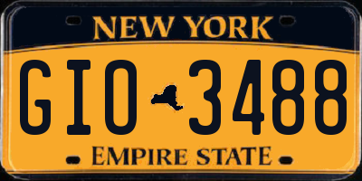 NY license plate GIO3488