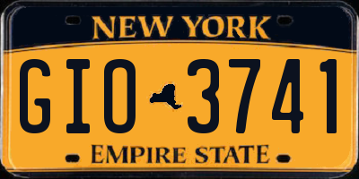 NY license plate GIO3741
