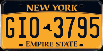 NY license plate GIO3795