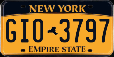 NY license plate GIO3797