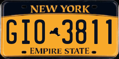 NY license plate GIO3811