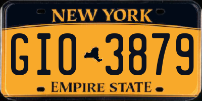 NY license plate GIO3879