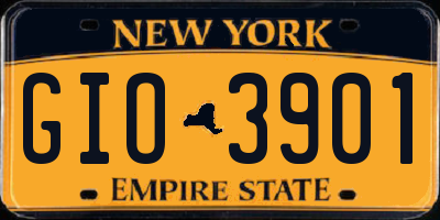NY license plate GIO3901