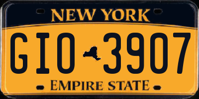 NY license plate GIO3907