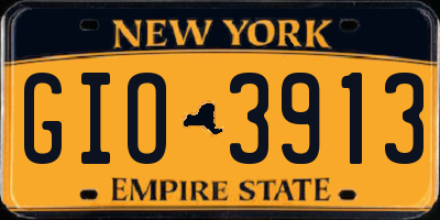 NY license plate GIO3913