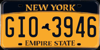 NY license plate GIO3946