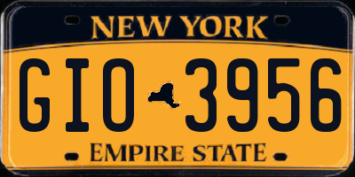 NY license plate GIO3956