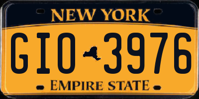 NY license plate GIO3976