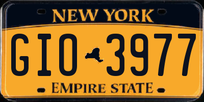 NY license plate GIO3977