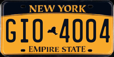 NY license plate GIO4004