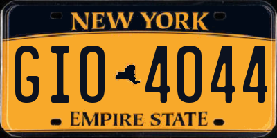 NY license plate GIO4044