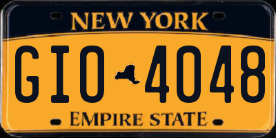 NY license plate GIO4048