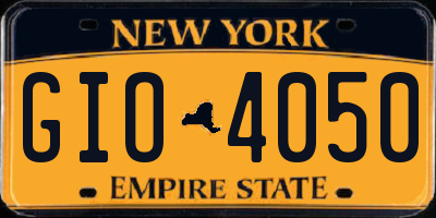NY license plate GIO4050