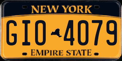 NY license plate GIO4079