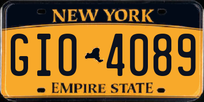 NY license plate GIO4089