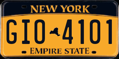 NY license plate GIO4101
