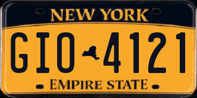 NY license plate GIO4121