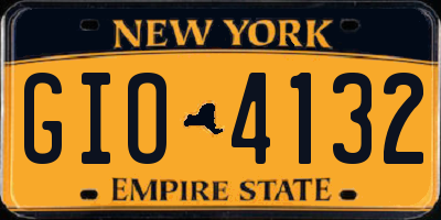 NY license plate GIO4132