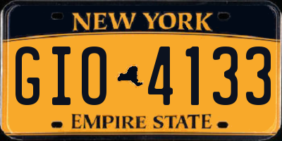 NY license plate GIO4133
