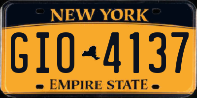 NY license plate GIO4137