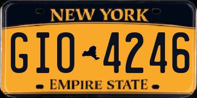 NY license plate GIO4246