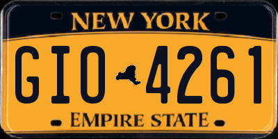 NY license plate GIO4261