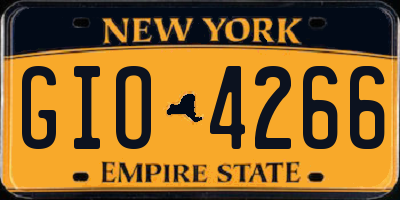 NY license plate GIO4266