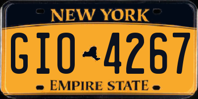 NY license plate GIO4267