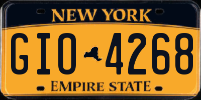NY license plate GIO4268